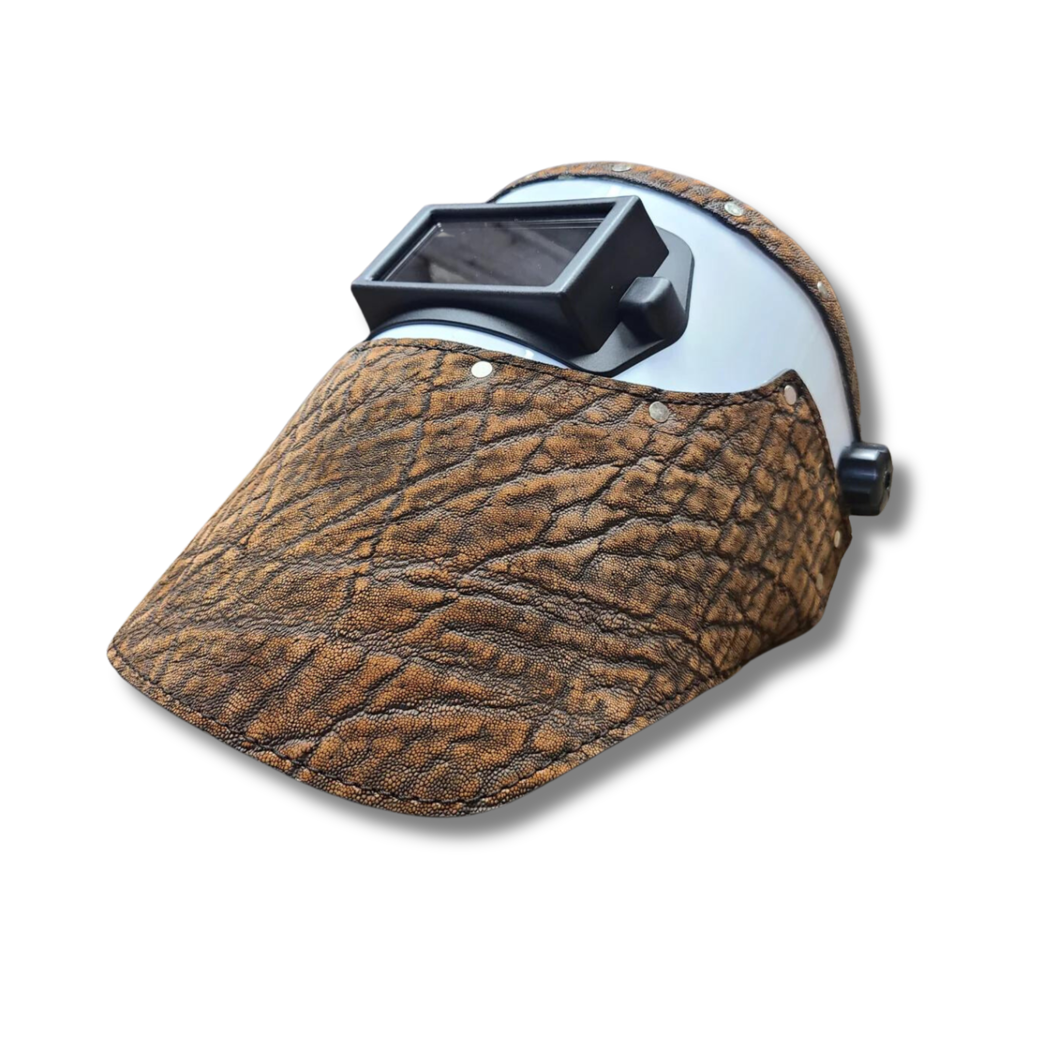Outlaw Leather - Welding Hood - Brown Safari Elephant